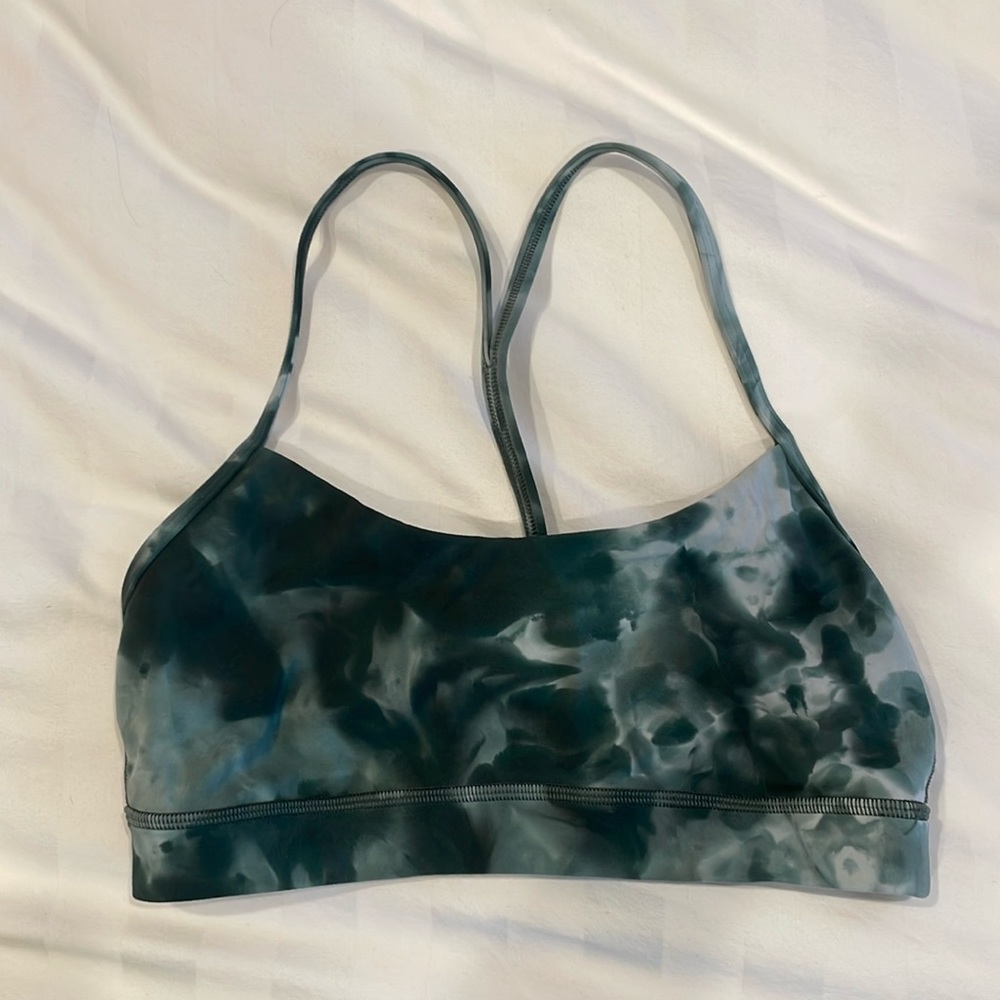 lululemon athletica green tie dye  Sports Bra
